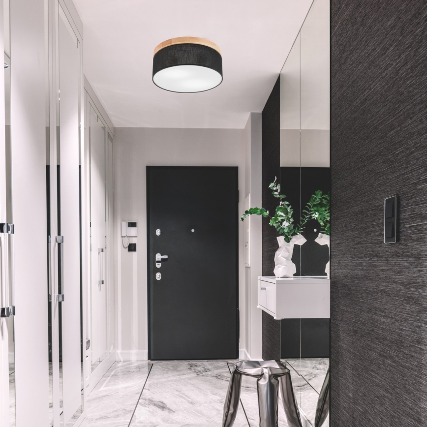 Brilagi - Lampa sufitowa LED BELLADONNA 2xE27/15W/230V śr. 40 cm czarna/sosna