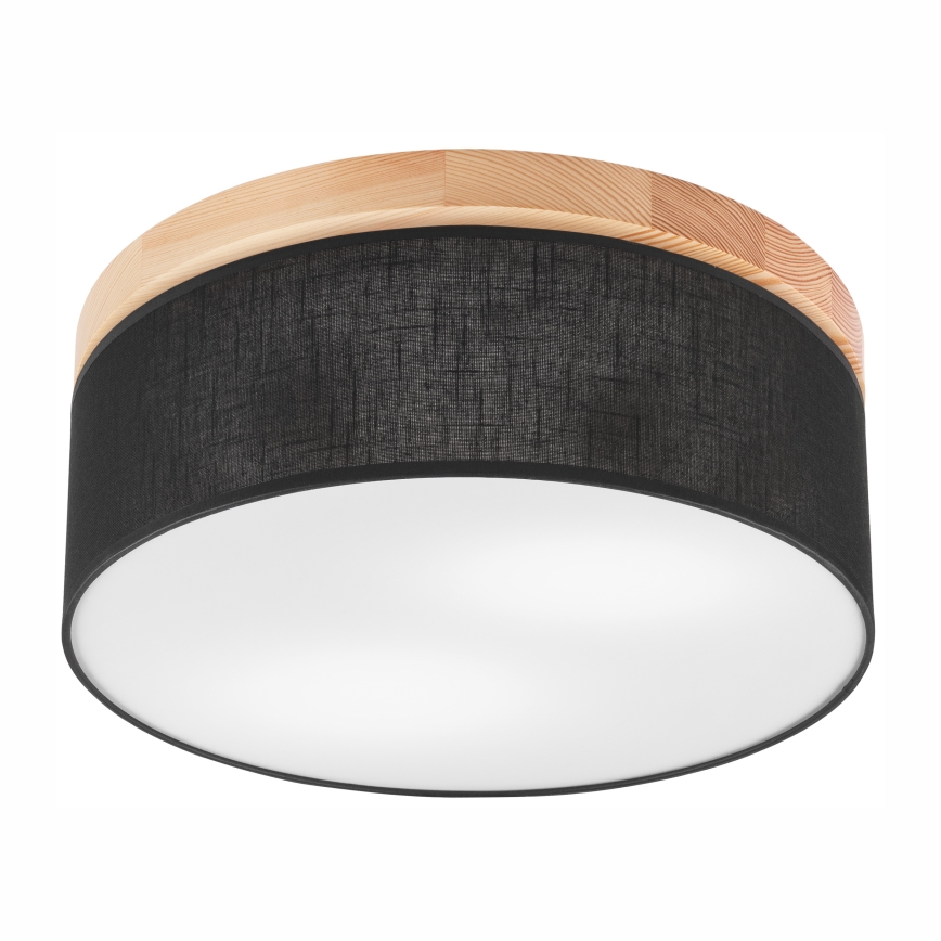 Brilagi - Lampa sufitowa LED BELLADONNA 2xE27/15W/230V śr. 40 cm czarna/sosna