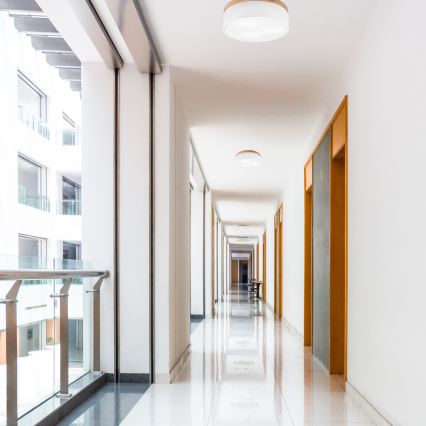 Brilagi - Lampa sufitowa LED BELLADONNA 3xE27/15W/230V śr. 50 cm biała/dąb