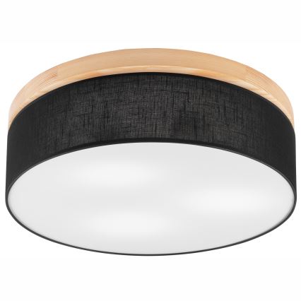Brilagi - Lampa sufitowa LED BELLADONNA 3xE27/15W/230V śr. 50 cm czarna/sosna