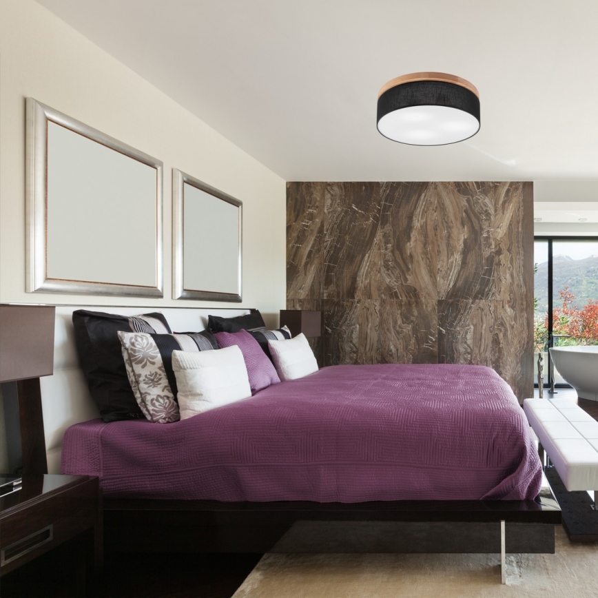 Brilagi - Lampa sufitowa LED BELLADONNA 3xE27/15W/230V śr. 50 cm czarna/dąb