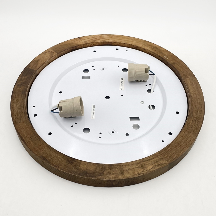 Brilagi - Lampa sufitowa LED BELLADONNA 2xE27/15W/230V śr. 40 cm biała/dąb orzechowy