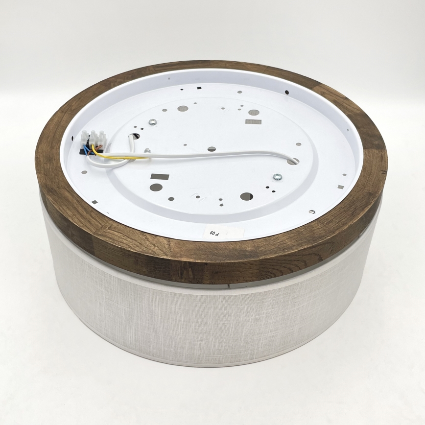 Brilagi - Lampa sufitowa LED BELLADONNA 2xE27/15W/230V śr. 40 cm biała/dąb orzechowy