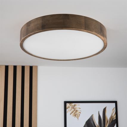 Brilagi - LED Lampa sufitowa CARVALHO 3xE27/60W/230V dąb orzech średnica 47 cm