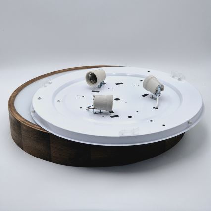 Brilagi - LED Lampa sufitowa CARVALHO 3xE27/60W/230V dąb orzech średnica 47 cm