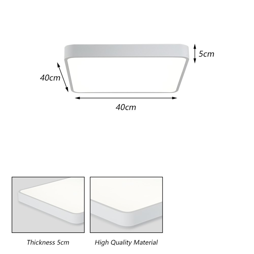 Brilagi - LED sufitowa lampa POOL LED/36W/230V 3000/4500/6000K 40x40 cm biała