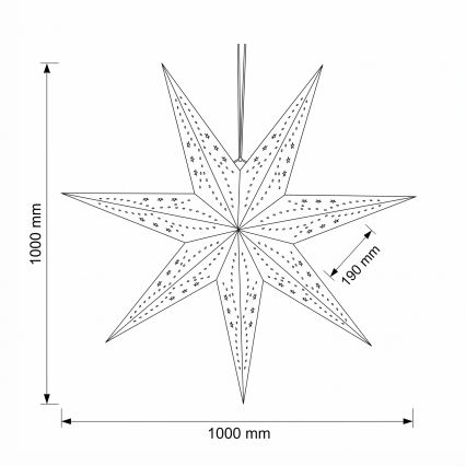BRILAGI - LED Świąteczna dekoracja LED/2xAA 100 cm gwiazda