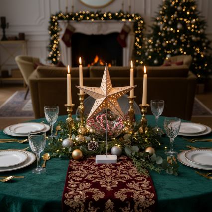 Brilagi - LED świąteczna dekoracja LED/3xAA 62x40 cm gwiazda