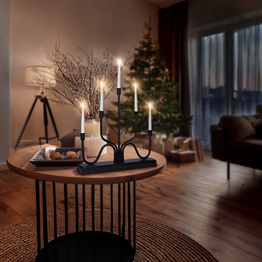 Brilagi - LED świecznik świąteczny LED/2xAA czarny