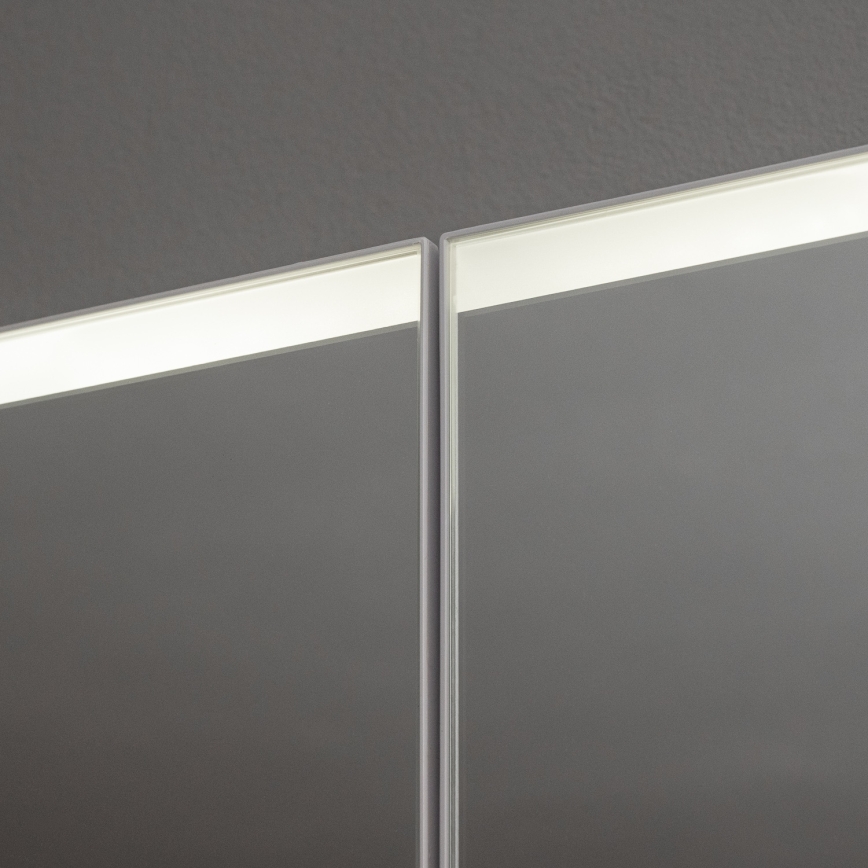 BRILAGI - LED szafka łazienkowa z lustrem i podświetleniem TRABIA DOUBLE 60x70 cm