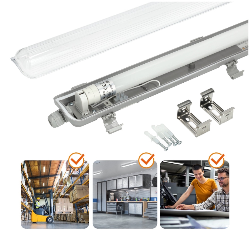 Brilagi - LED techniczna, pyłoszczelna oprawa świetlówkowa OPTIMA T8 1xG13/18W/230V 4000K IP65 128 cm