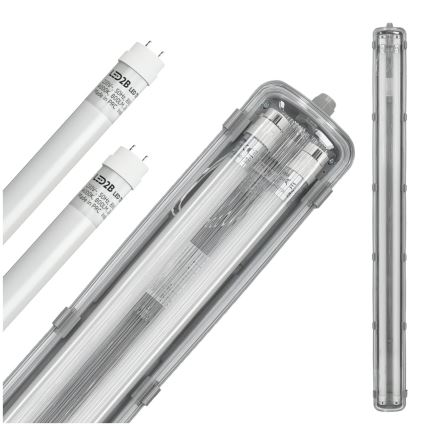 Brilagi - oprawa świetlówkowa LED OPTIMA T8, techniczna, pyłoszczelna, 2xG13/18W/230V, 4000K, IP65, 128 cm