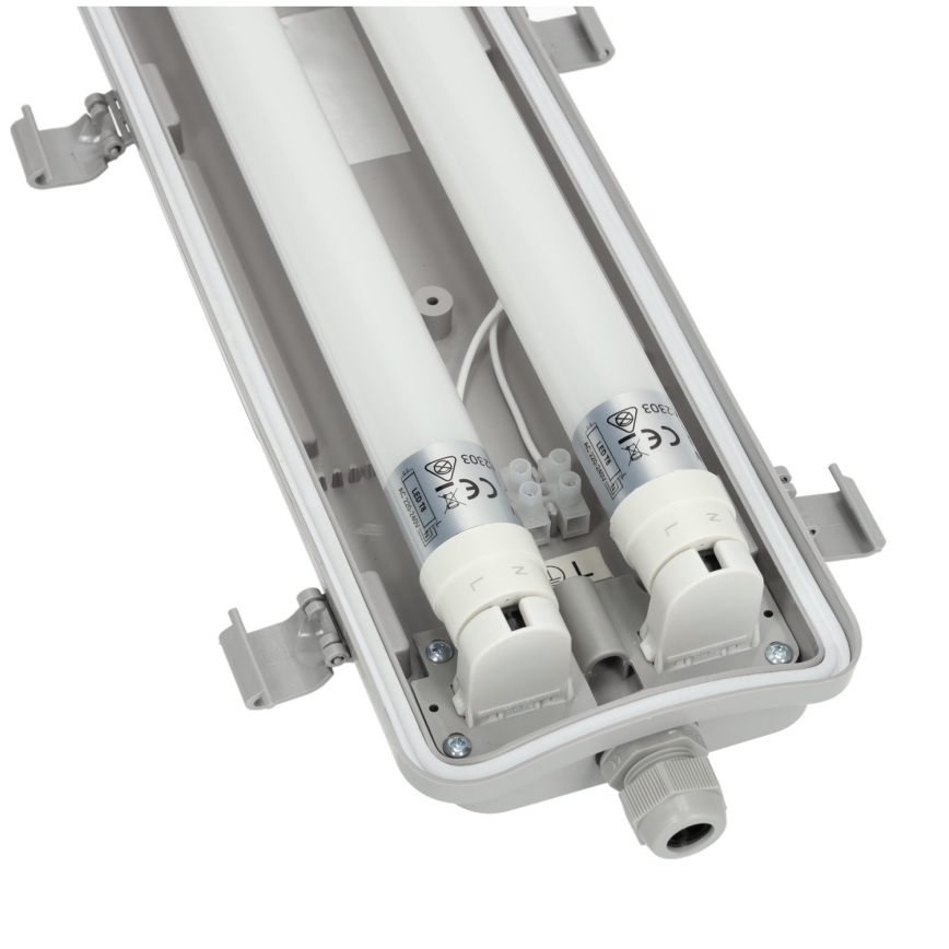 Brilagi - oprawa świetlówkowa LED OPTIMA T8, techniczna, pyłoszczelna, 2xG13/18W/230V, 4000K, IP65, 128 cm