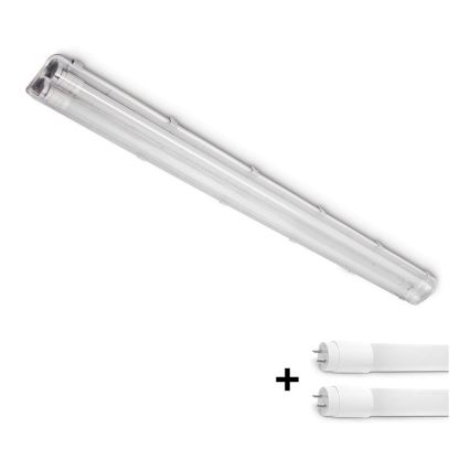 BRILAGI - LED oprawa świetlówkowa OPTIMA T8, pyłoszczelna, do zastosowań technicznych, 2xG13/18W/230V, 4000K, IP65, 128 cm - paleta 110 szt.