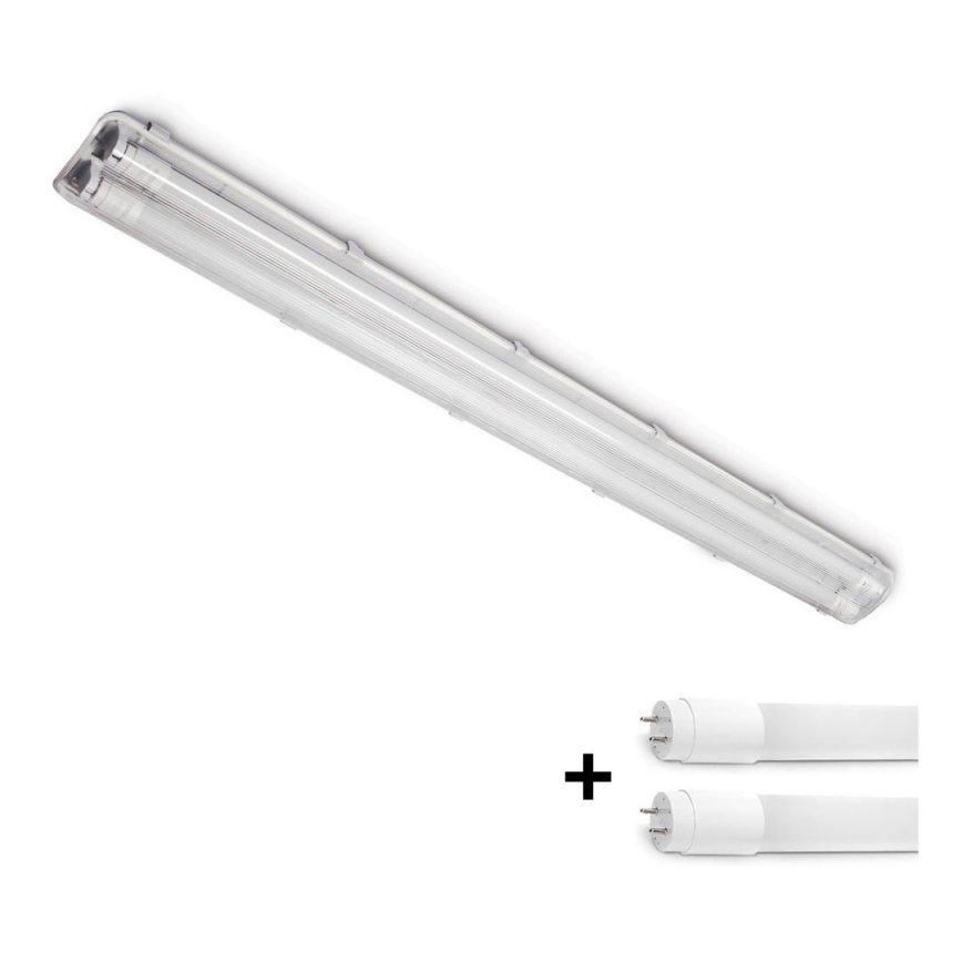 BRILAGI - LED oprawa świetlówkowa OPTIMA T8, pyłoszczelna, do zastosowań technicznych, 2xG13/18W/230V, 4000K, IP65, 128 cm - paleta 110 szt.