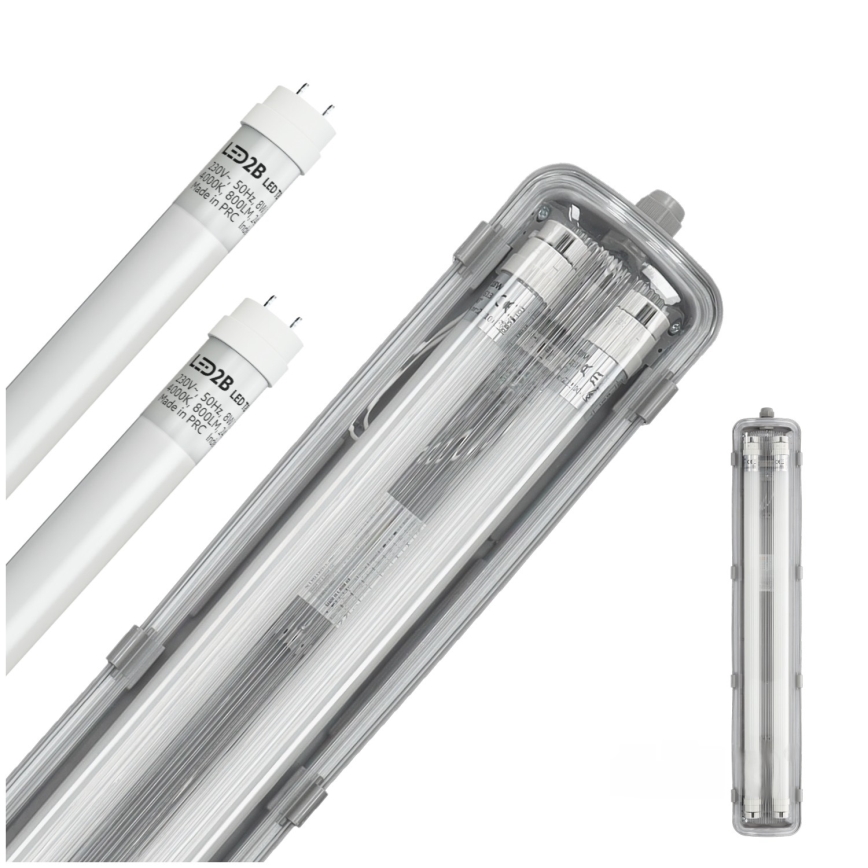 BRILAGI - Techniczna, pyłoszczelna oprawa świetlówkowa LED OPTIMA T8 2xG13/9W/230V 4000K IP65 67,5 cm