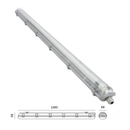 Brilagi - LED Techniczna oprawa świetlówkowa OPTIMA T8 1xG13/18W/230V 4000K IP65 128 cm
