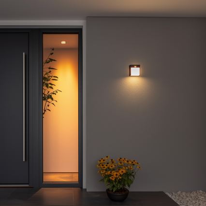 Brilagi - LED zewnętrzna lampa ścienna z czujnikiem TERNI LED/12W/230V czarna IP44
