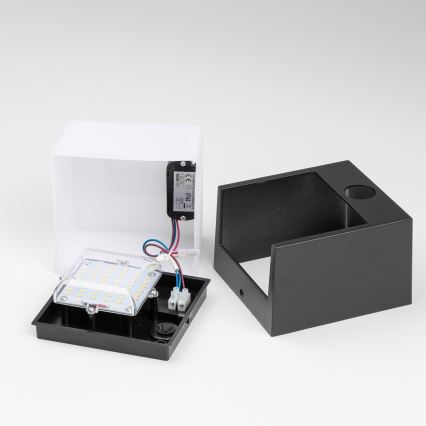 Brilagi - LED zewnętrzna lampa ścienna z czujnikiem TERNI LED/12W/230V czarna IP44