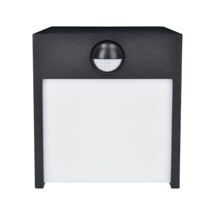 Brilagi - LED zewnętrzna lampa ścienna z czujnikiem TERNI LED/12W/230V czarna IP44