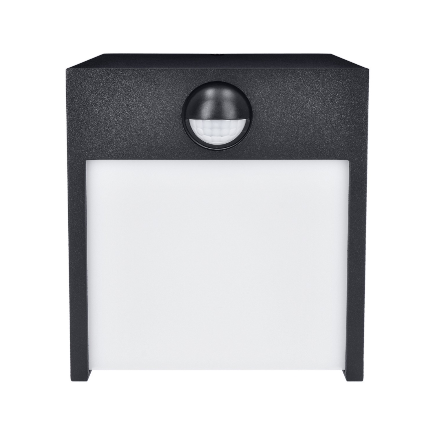 Brilagi - LED zewnętrzna lampa ścienna z czujnikiem TERNI LED/12W/230V czarna IP44