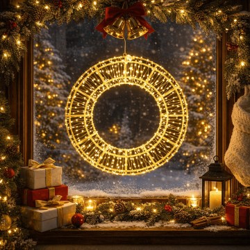 BRILAGI - LED zewnętrzna dekoracja bożonarodzeniowa LED/6W/8 funkcji, 43 cm, IP44, okrąg, ciepła biała