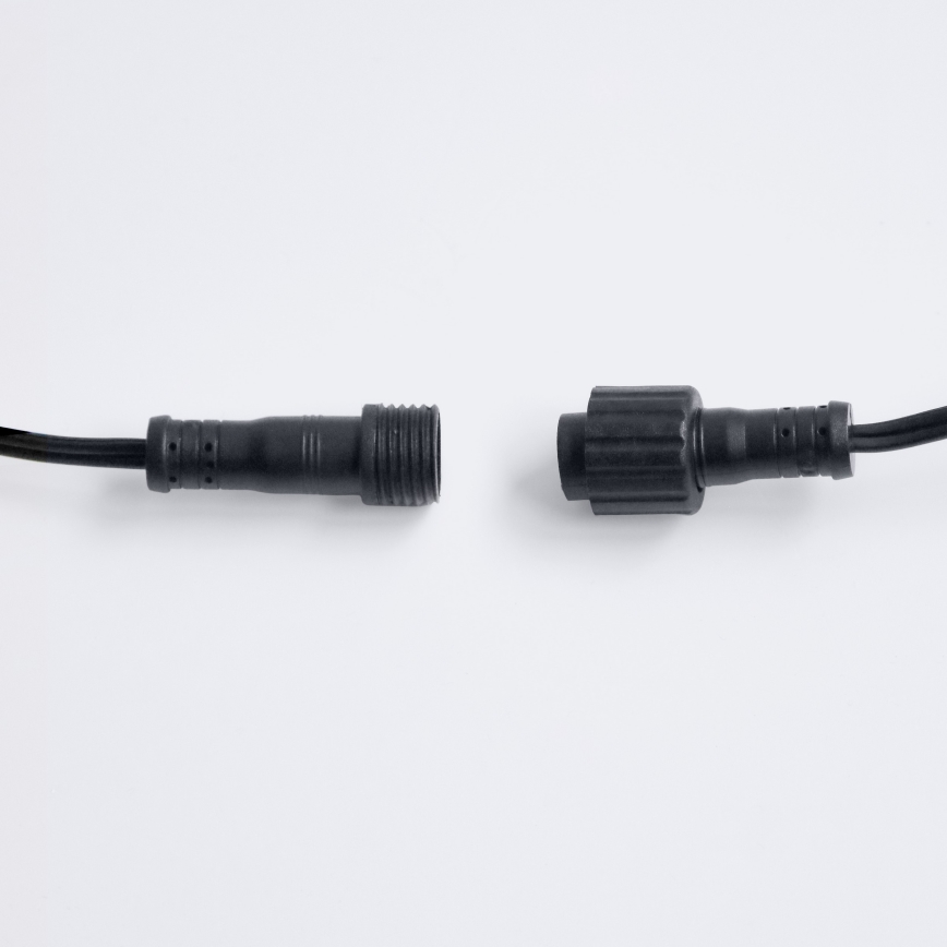 Brilagi - LED zewnętrzny łańcuch dekoracyjny GIRLANDA 10xE12/0,6W/230V 8m czarny IP44 ciepłe białe światło
