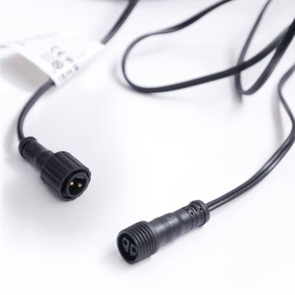 Brilagi - LED zewnętrzny łańcuch dekoracyjny GIRLANDA 10xE12/0,6W/230V 8m czarny IP44 ciepłe białe światło