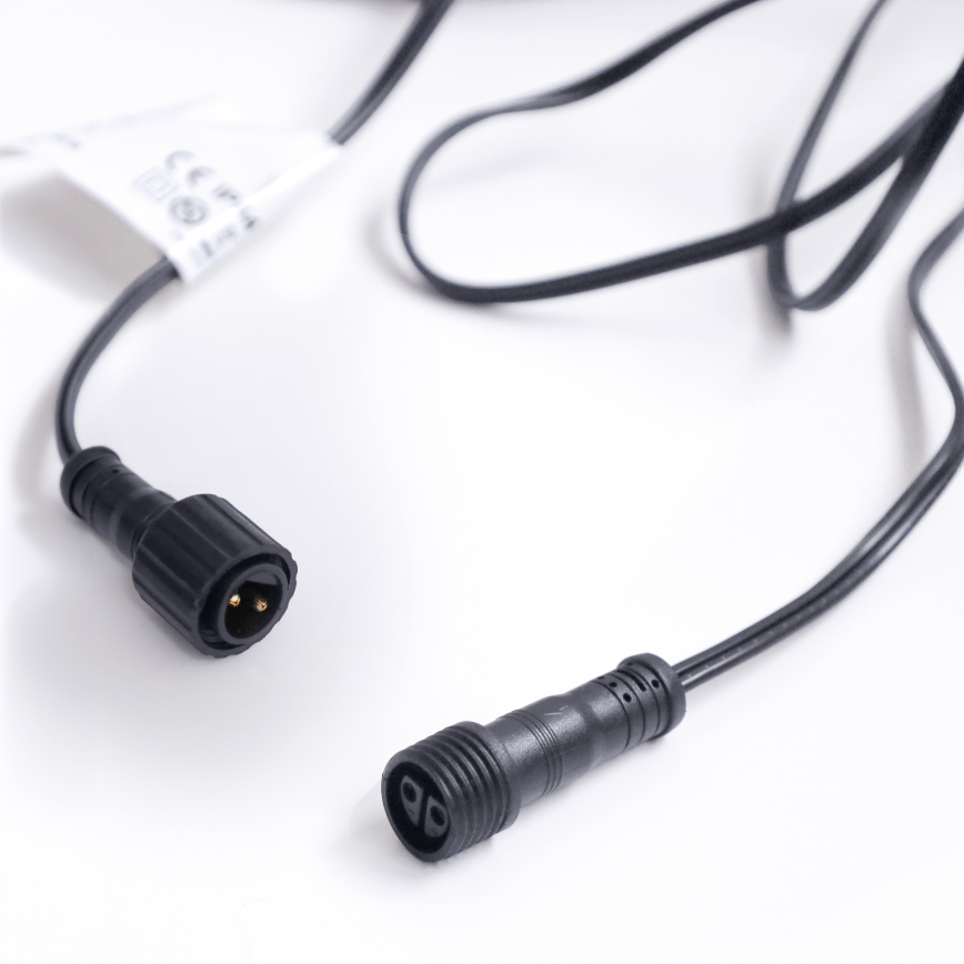 Brilagi - LED zewnętrzny łańcuch dekoracyjny GIRLANDA 10xE12/0,6W/230V 8m czarny IP44 ciepłe białe światło