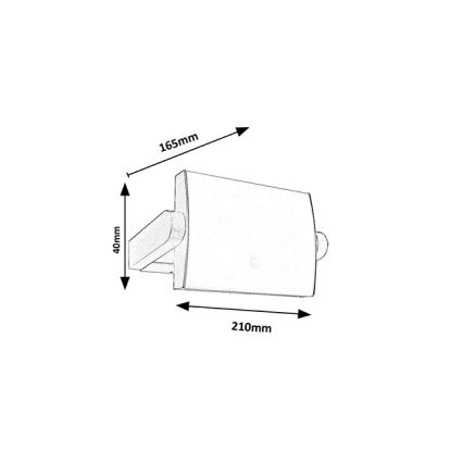Brilagi - LED zewnętrzny kinkiet z czujnikiem ANKLE LED/18W/230V 3000K IP65 antracyt