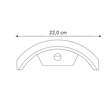 Brilagi - LED zewnętrzna lampa ścienna z czujnikiem ARCELO LED/8W/230V IP54