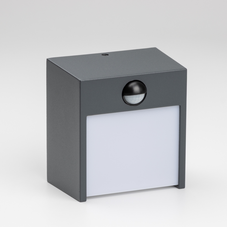 Brilagi - LED zewnętrzna lampa ścienna z czujnikiem TERNI LED/12W/230V antracyt IP44