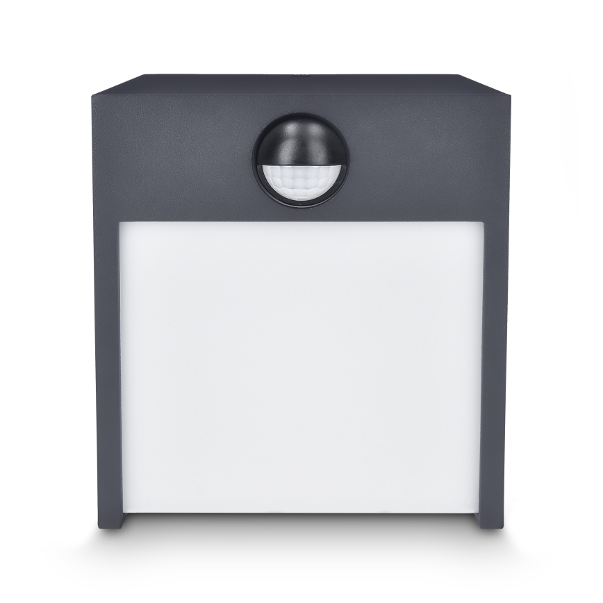 Brilagi - LED zewnętrzna lampa ścienna z czujnikiem TERNI LED/12W/230V antracyt IP44