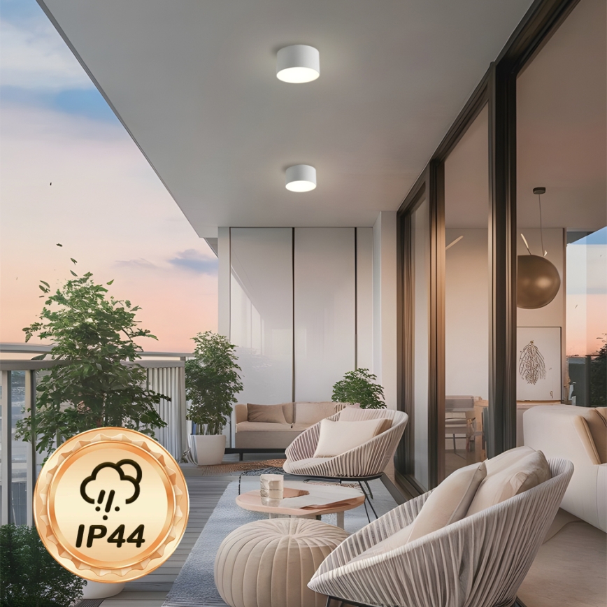BRILAGI - LED Zewnętrzna lampa sufitowa FORIS LED/9W/230V średnica 9 cm biała IP44
