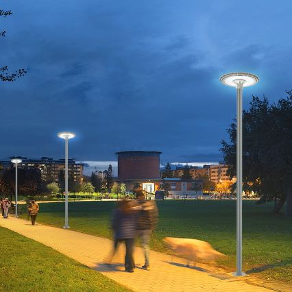 BRILAGI - LED zewnętrzna lampa uliczna ze słupem o wysokości 3 m URBANSPARK LED/120W/230V szara IP65