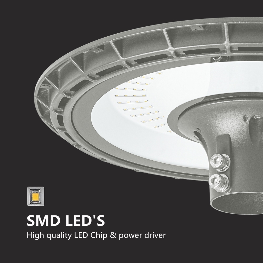 BRILAGI - LED zewnętrzna lampa uliczna ze słupem o wysokości 3 m URBANSPARK LED/120W/230V szara IP65
