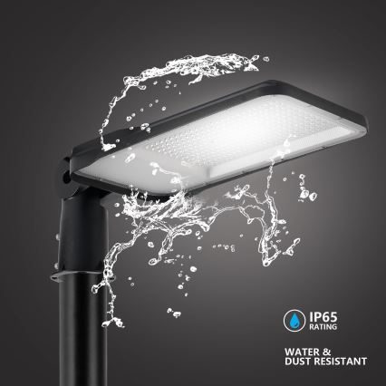 Brilagi - Zewnętrzna lampa uliczna LED ze słupem i przegubem 3 m URBANLIGHT LED/200W/230V czarna IP65