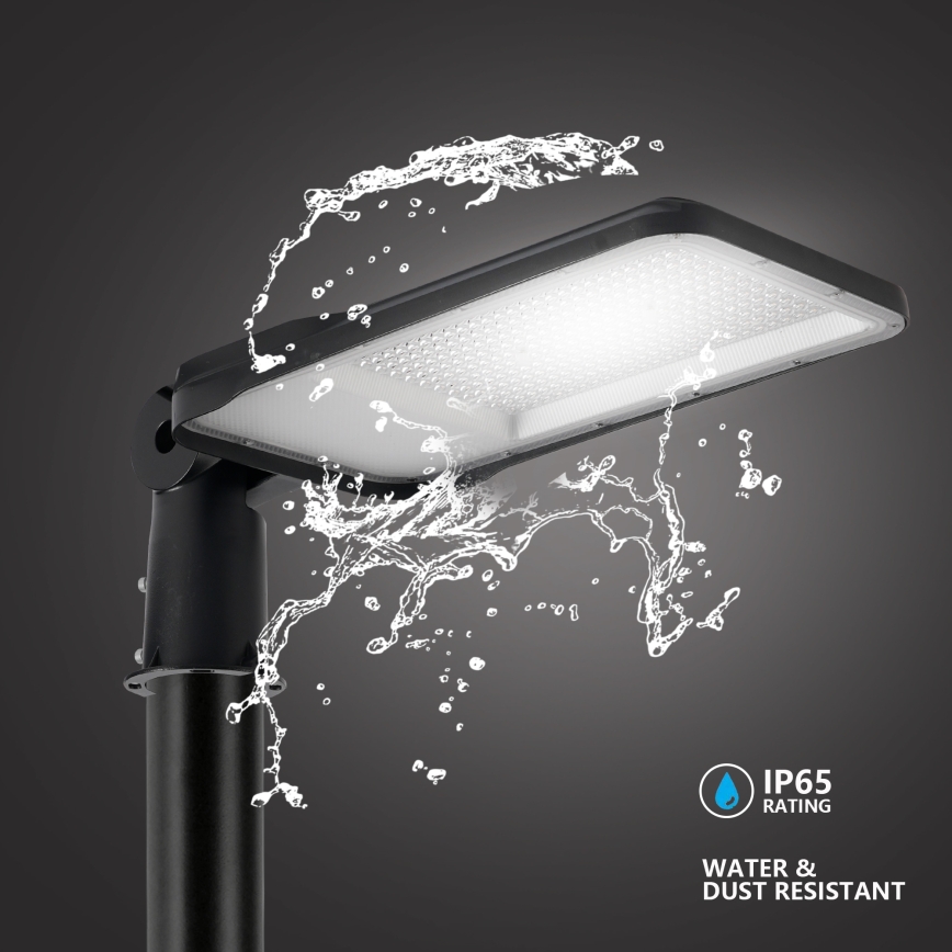 Brilagi - Zewnętrzna lampa uliczna LED ze słupem i przegubem 3 m URBANLIGHT LED/200W/230V czarna IP65