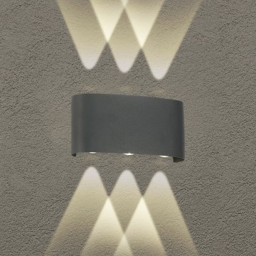 Brilagi - LED zewnętrzna oprawa ścienna FLAREBOX LED/6W/230V antracyt IP65