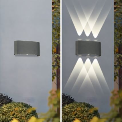 Brilagi - LED zewnętrzna oprawa ścienna FLAREBOX LED/6W/230V antracyt IP65