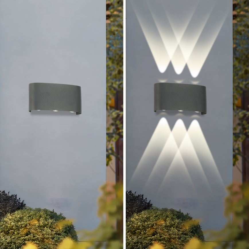 Brilagi - LED zewnętrzna oprawa ścienna FLAREBOX LED/6W/230V antracyt IP65