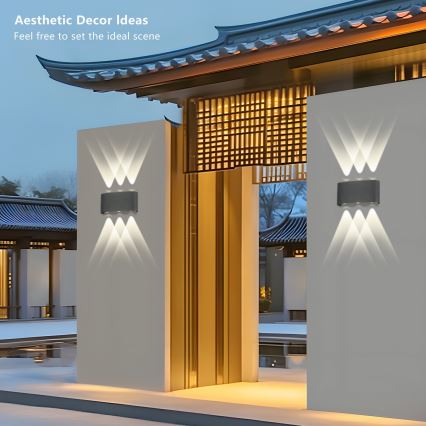 Brilagi - LED zewnętrzna oprawa ścienna FLAREBOX LED/6W/230V antracyt IP65