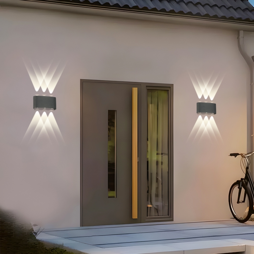 Brilagi - LED zewnętrzna oprawa ścienna FLAREBOX LED/6W/230V antracyt IP65