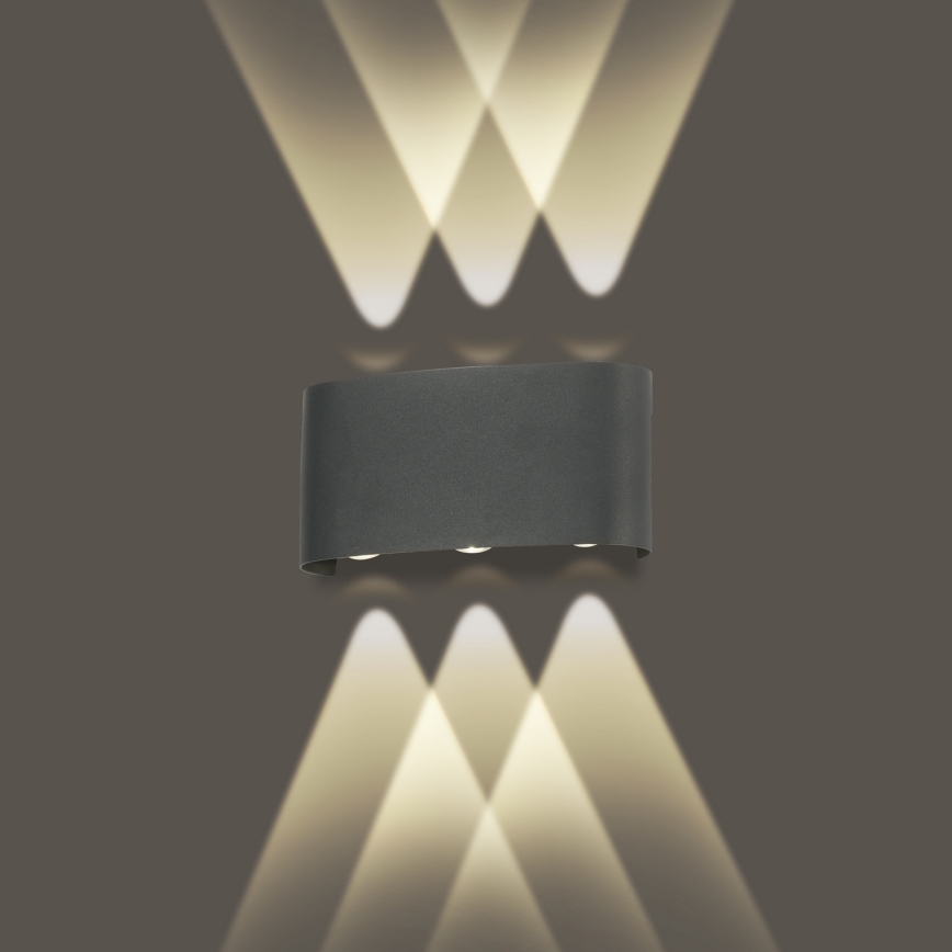 Brilagi - LED zewnętrzna oprawa ścienna FLAREBOX LED/6W/230V antracyt IP65