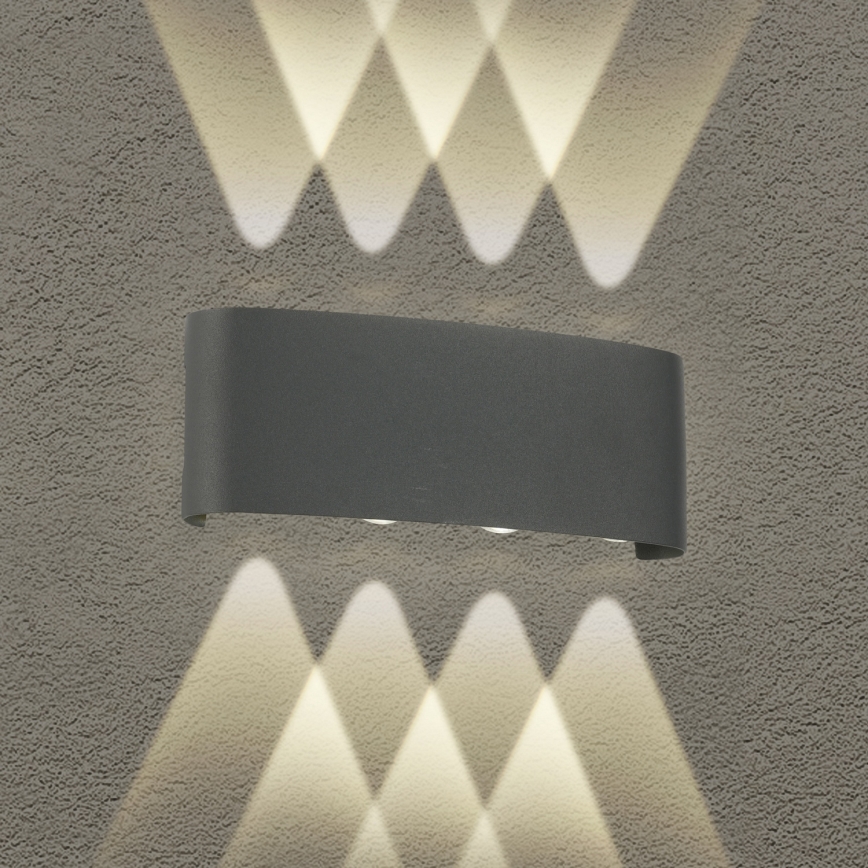Brilagi - LED zewnętrzna oprawa ścienna FLAREBOX LED/8W/230V antracyt IP65