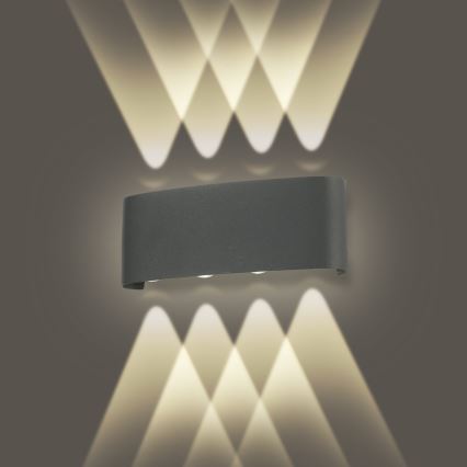 Brilagi - LED zewnętrzna oprawa ścienna FLAREBOX LED/8W/230V antracyt IP65