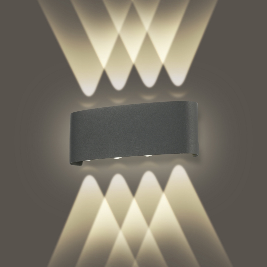 Brilagi - LED zewnętrzna oprawa ścienna FLAREBOX LED/8W/230V antracyt IP65