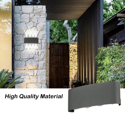 Brilagi - LED zewnętrzna oprawa ścienna FLAREBOX LED/8W/230V antracyt IP65