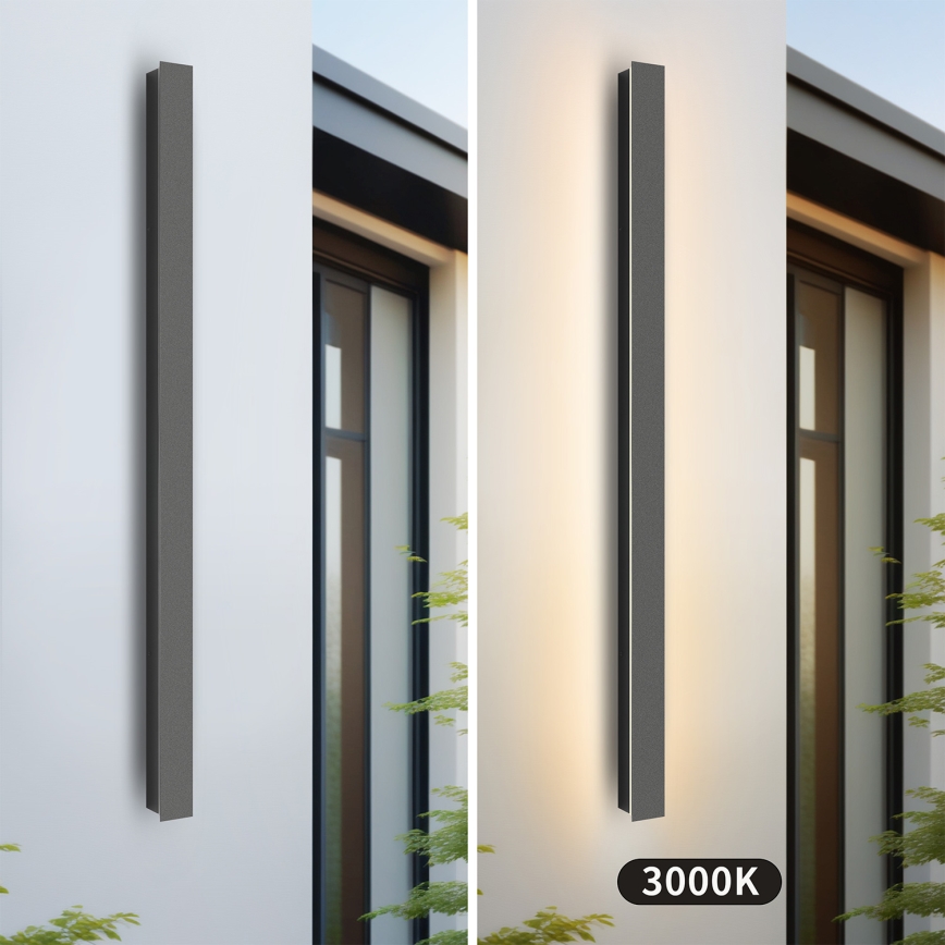 Brilagi - Zewnętrzny kinkiet LED LINEAR LED/22W/230V 3000K IP65 100 cm antracyt CRI 90