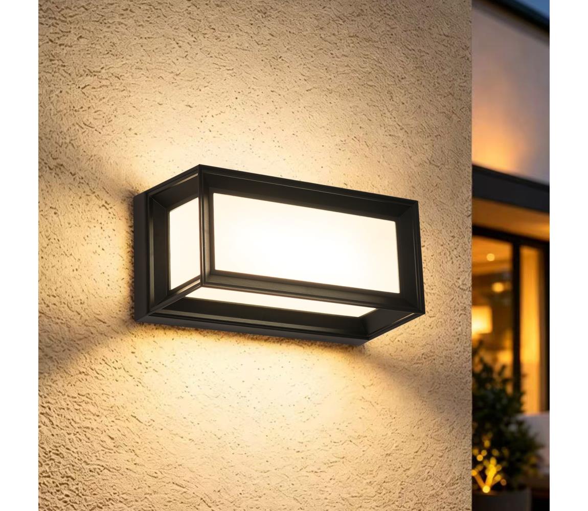 Brilagi - LED Zewnętrzna oprawa ścienna PARKER LED/12W/230V 3000/4500/6000K czarna IP44